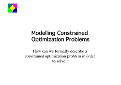 Modelling Constrained Optimization Problems