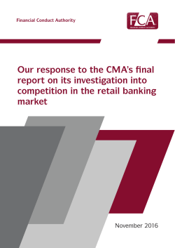Our response to the CMA`s final report on its investigation into