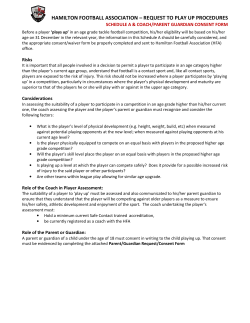 hamilton football association &ndash; request to play up procedures