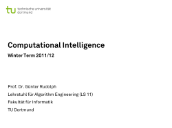 Computational Intelligence Winter Term 2011/12