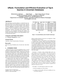 URank: Formulation and Efficient Evaluation of Top
