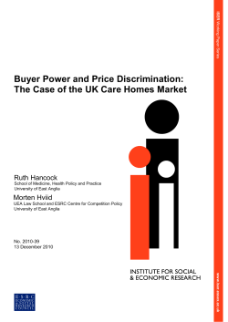 Buyer Power and Price Discrimination: The Case of the UK Care