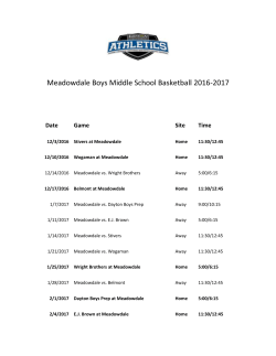 Middle School Boys Basketball