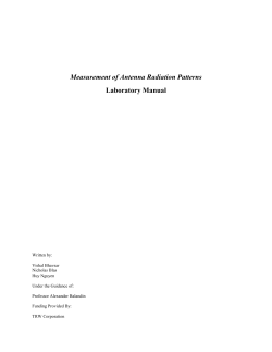 Measurement of Antenna Radiation Patterns Laboratory Manual