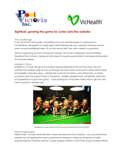 Eightball, growing the game for Junior Girls like Isabella