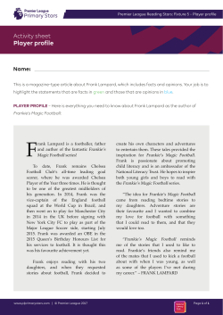 Premier League Reading Stars Fixture 5 Player Profile Activity Sheet 2