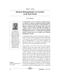 Identical Distinguishable Gas Particles in the Real World