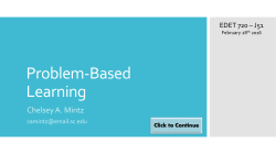 Problem-Based Learning