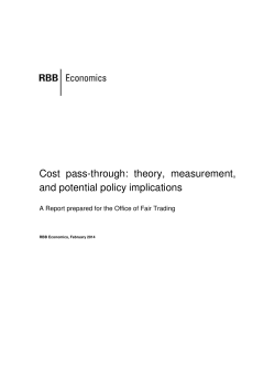 Cost pass-through: theory, measurement, and potential policy