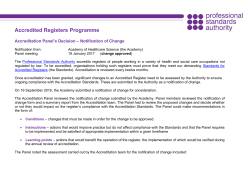 Notification of Change