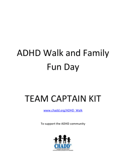ADHD Walk and Family Fun Day TEAM CAPTAIN KIT