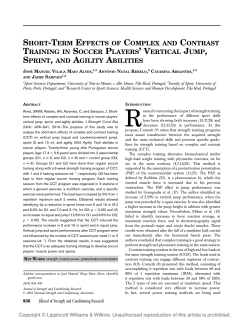 short-term effects of complex and contrast training in soccer players