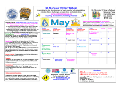 May 2017 - St. Nicholas` Primary School