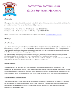 managers handbook - Boothstown Football Club