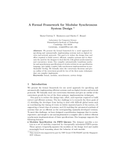A Formal Framework for Modular Synchronous System Design *