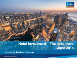 Hospitality Business Summit Hotel Investment