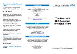Intensive team - Avon and Wiltshire Mental Health Partnership NHS