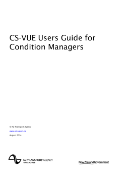 Users guide for condition managers