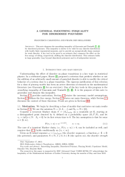 A GENERAL SMOOTHING INEQUALITY FOR DISORDERED
