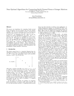 Near Optimal Algorithms for Computing Smith Normal Forms of