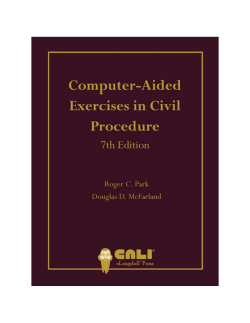 Computer-Aided Exercises in Civil Procedure (7th)