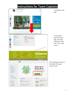 Instructions for Team Captains