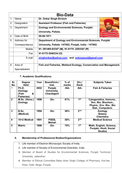 Date: 18-04-2013 Dr. Onkar Singh Brraich
