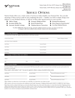 Service Options Form