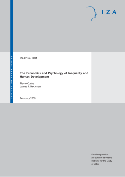 The Economics and Psychology of Inequality