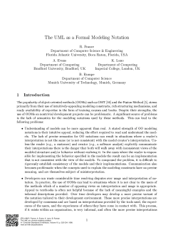 The UML as a formal modeling notation
