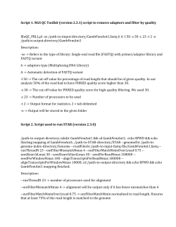 Script 1. NGS QC Toolkit (version 2.3.1) script to remove adaptors
