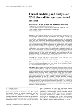 Formal Modeling and Analysis of XML Firewall for Service