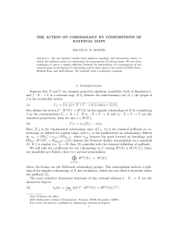 The action on cohomology by compositions of rational