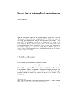 Normal form of holomorphic dynamical systems
