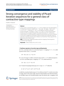 Strong convergence and stability of Picard iteration sequences for a