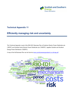 Efficiently managing risk and uncertainty