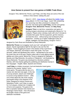 Ares Games to present four new games at GAMA Trade Show