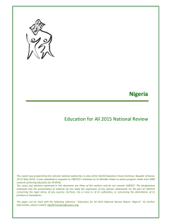 Nigeria EFA review report 2000-2014