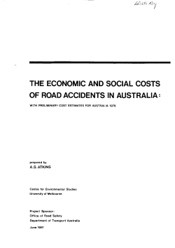 The economic and social costs of road accidents in Australia