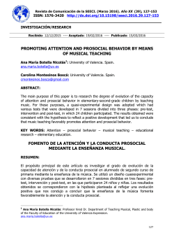 promoting attention and prosocial behavior by means of