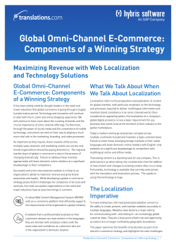 Global Omni-Channel E-Commerce: Components of a Winning