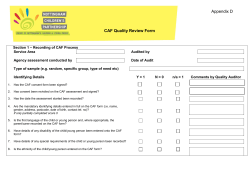 CAF Quality review form - Nottingham Children`s Partnership