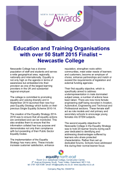 Newcastle College - Equality North East