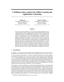A Drifting-Games Analysis for Online Learning and Applications to