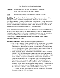 Fact Sheet-Novice Championship Show Locations : Tennessee