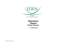 Operations Report (Public Version) 1 &ndash; 31 March 2015