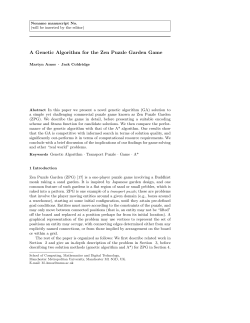 A Genetic Algorithm for the Zen Puzzle Garden Game