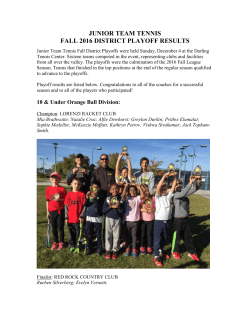junior team tennis fall 2016 district playoff results - USTA
