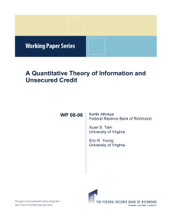 A Quantitative Theory of Information and Unsecured Credit