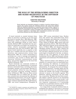 the role of the interlocking director and board receptivity in
